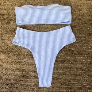 ribbed terry cloth bikini